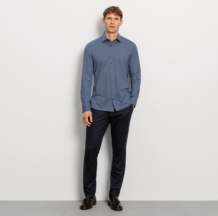 Oblymp Level Five 24/Seven, Businesshemd, Body Fit, New York Kent, Marine