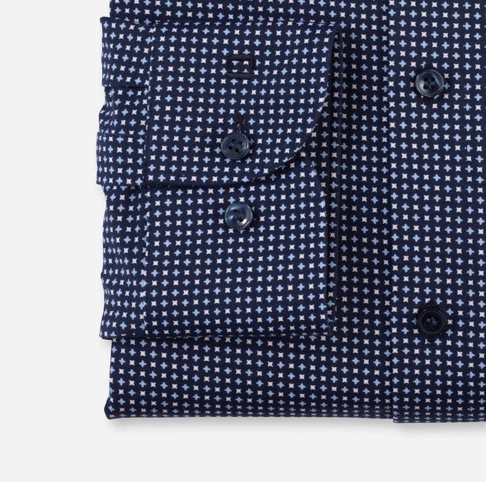 Oblymp Level Five 24/Seven, Businesshemd, Body Fit, New York Kent, Marine