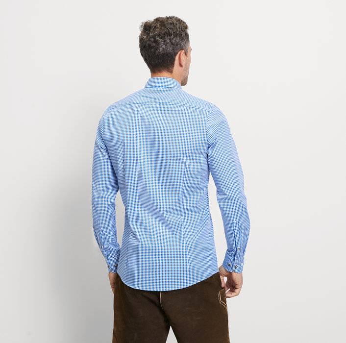 Oblymp Level Five, Businesshemd, Body Fit, Button-down, Royal