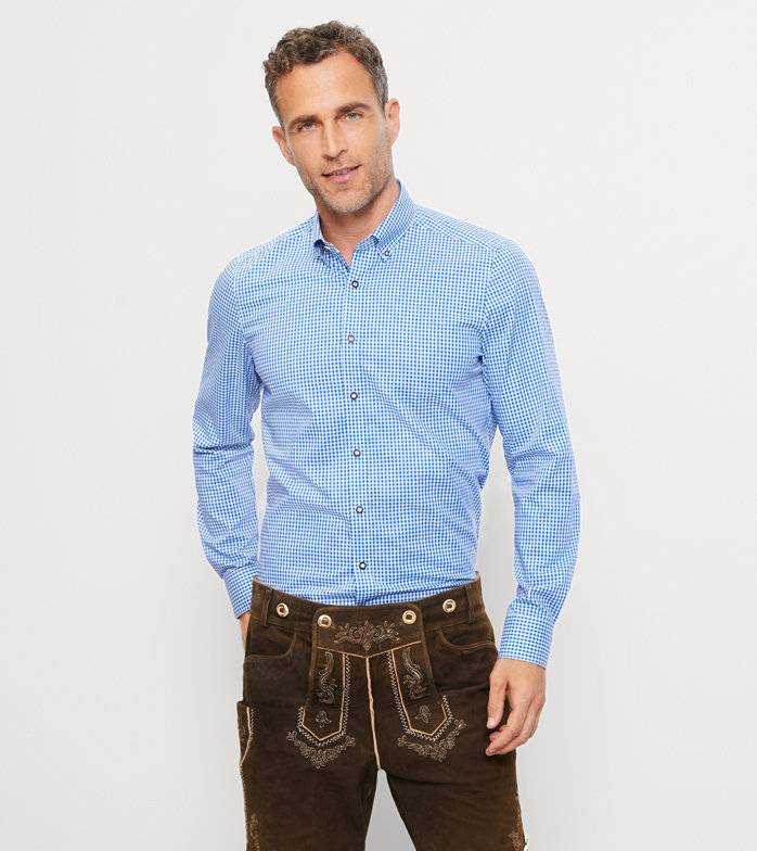 Oblymp Level Five, Businesshemd, body fit, Button-down, Royal