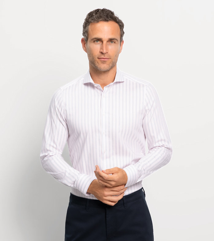 Oblymp Level Five, Businesshemd, body fit, Haifisch, Hellrosé