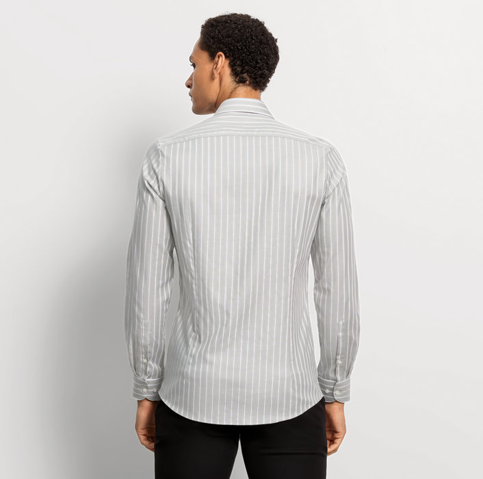 Oblymp Level Five, Businesshemd, Body Fit, Haifisch, Kitt