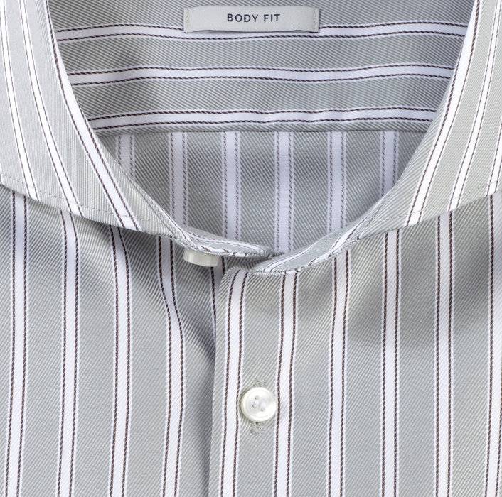 Oblymp Level Five, Businesshemd, Body Fit, Haifisch, Kitt