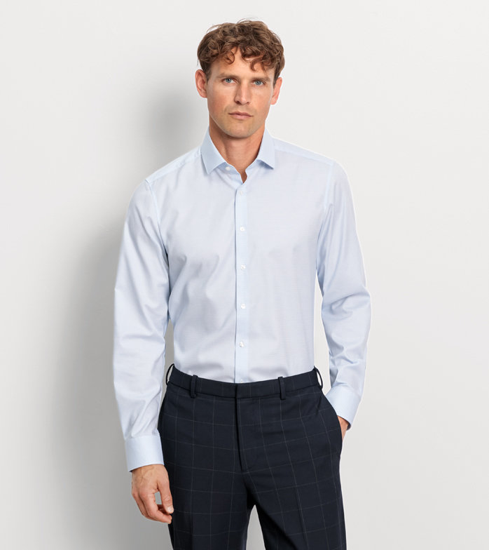 Oblymp Level Five, Businesshemd, body fit, Modern Kent, Bleu