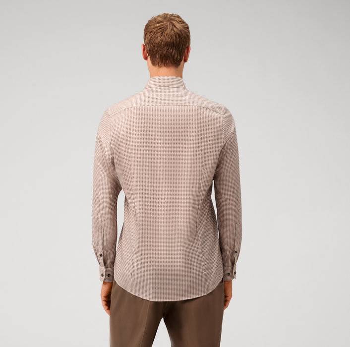 Oblymp Level Five, Businesshemd, Body Fit, Modern Kent, Braun