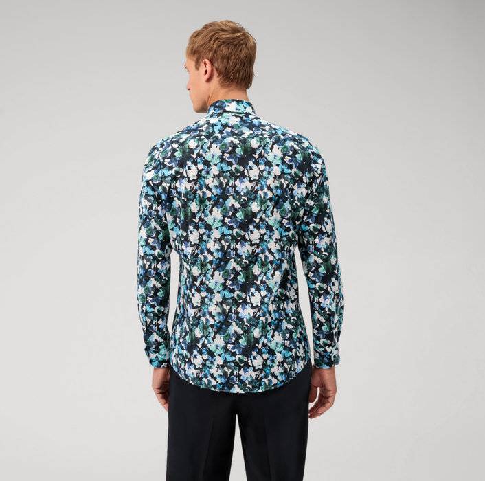 Oblymp Level Five, Businesshemd, Body Fit, Modern Kent, Grün