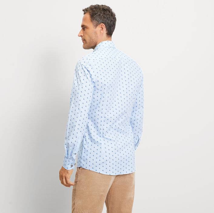 Oblymp Level Five, Businesshemd, Body Fit, New York Kent, Bleu