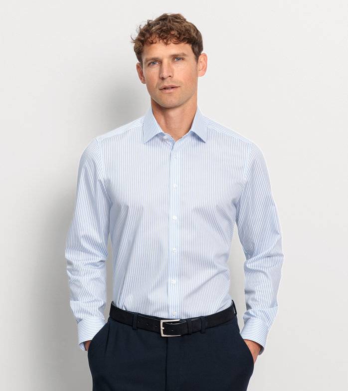 Oblymp Level Five, Businesshemd, body fit, New York Kent, Bleu