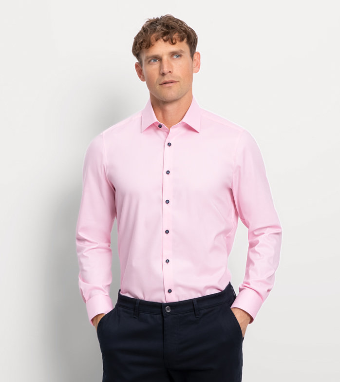 Oblymp Level Five, Businesshemd, body fit, New York Kent, Hellrosé