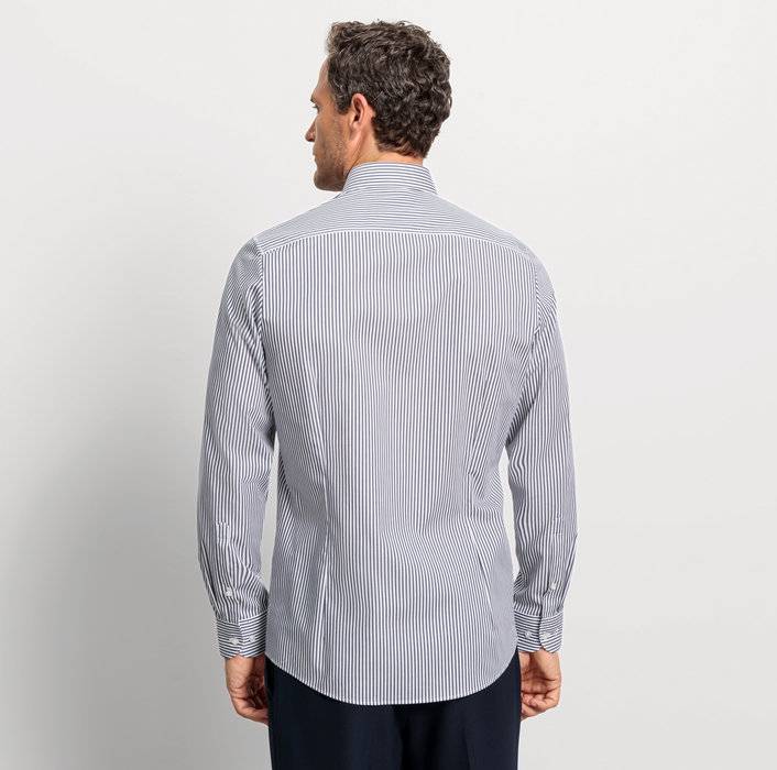 Oblymp Level Five, Businesshemd, Body Fit, New York Kent, Marine