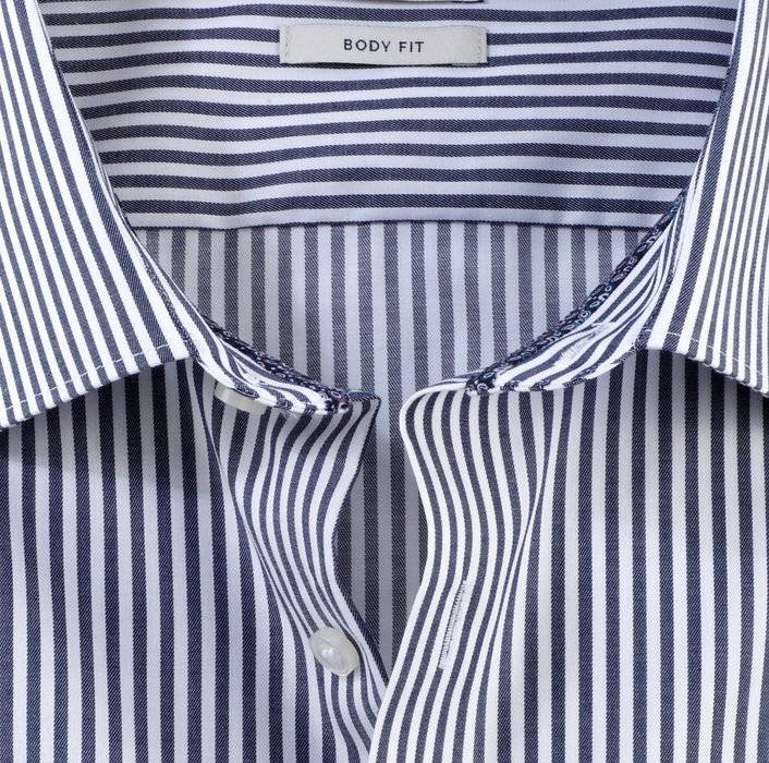 Oblymp Level Five, Businesshemd, Body Fit, New York Kent, Marine