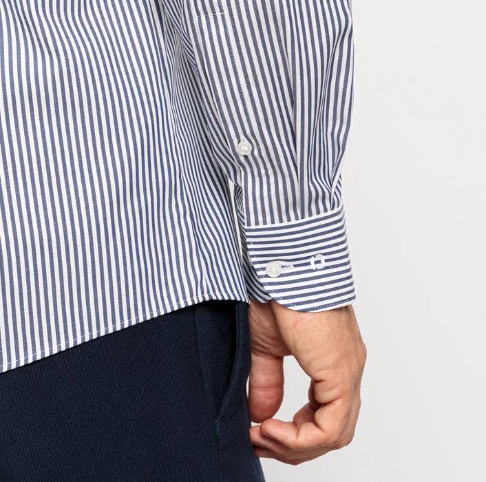 Oblymp Level Five, Businesshemd, Body Fit, New York Kent, Marine