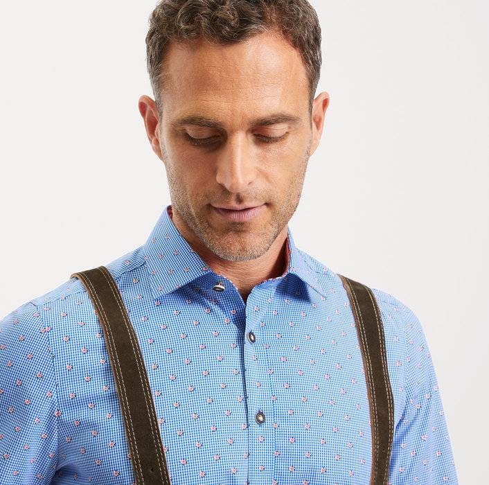 Oblymp Level Five, Businesshemd, Body Fit, New York Kent, Royal