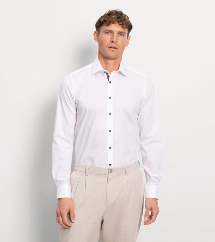 Oblymp Level Five, Businesshemd, body fit, New York Kent, Weiß