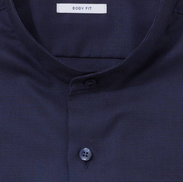 Oblymp Level Five, Businesshemd, Body Fit, Stehkragen, Marine