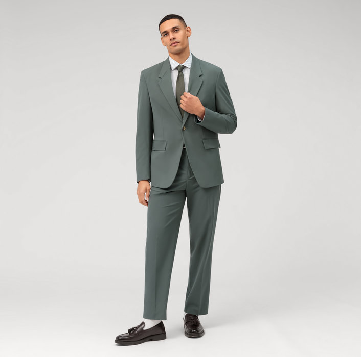 Oblymp Level Five Garment Washed, Businesshemd, Body Fit, Kent, Bleu