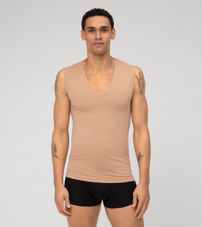 Oblymp Level Five Unterzieh-T-Shirt, body fit, Caramel
