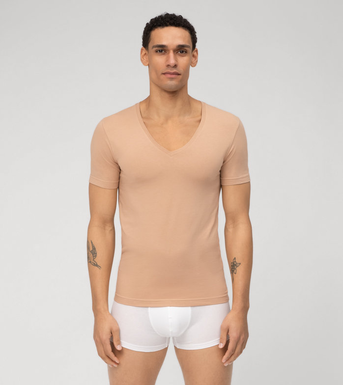 Oblymp Level Five Unterzieh-T-Shirt, body fit, Caramel