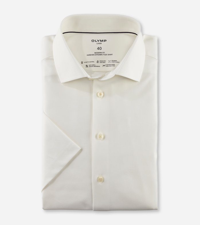 Oblymp Luxor 24/Seven, Businesshemd, modern fit, Global Kent, Hellbeige