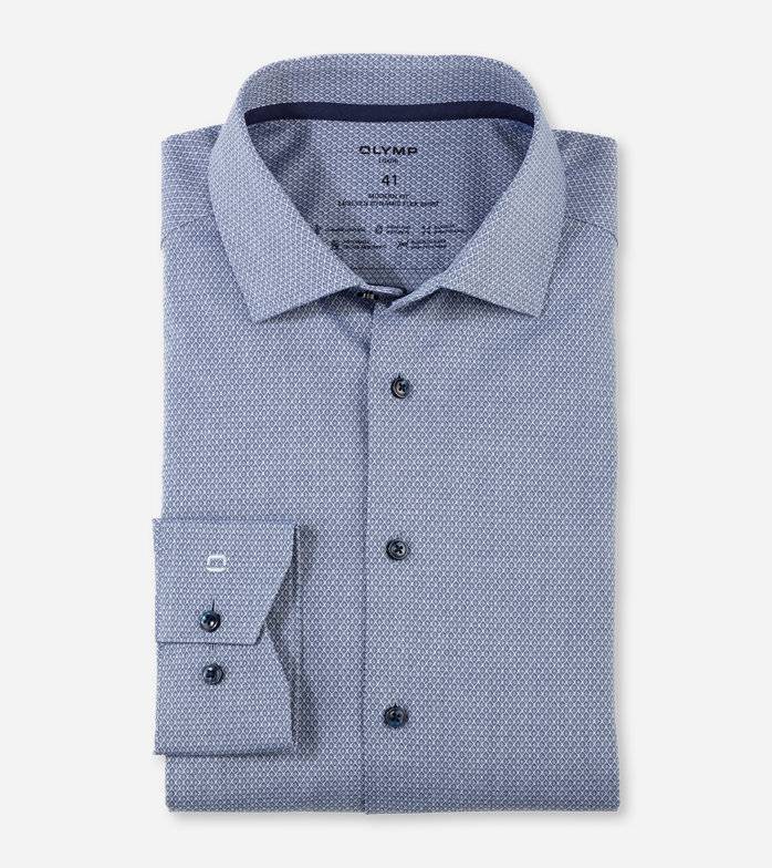 Oblymp Luxor 24/Seven, Businesshemd, modern fit, Global Kent, Marine