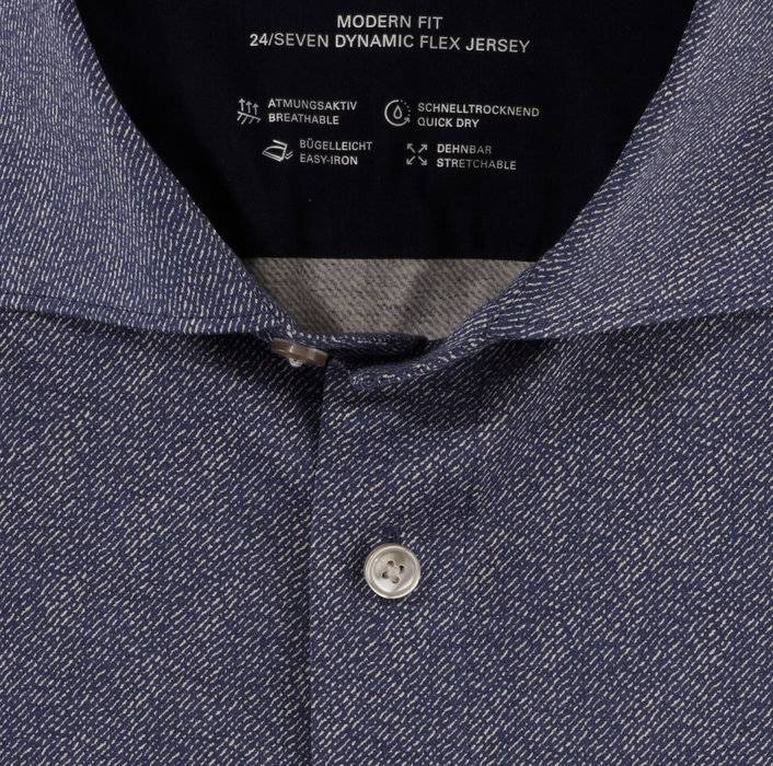 Oblymp Luxor 24/Seven, Businesshemd, Modern Fit, Kent, Marine