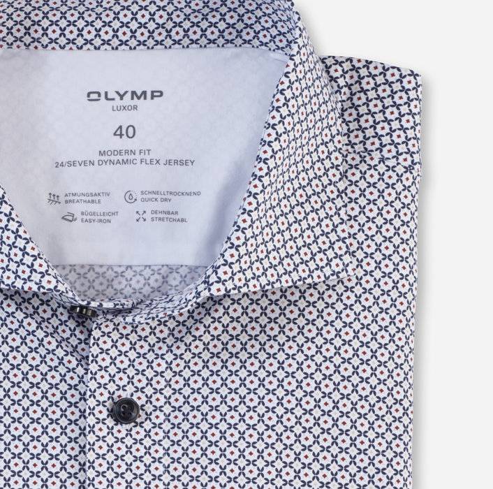Oblymp Luxor 24/Seven, Businesshemd, Modern Fit, Kent, Marine