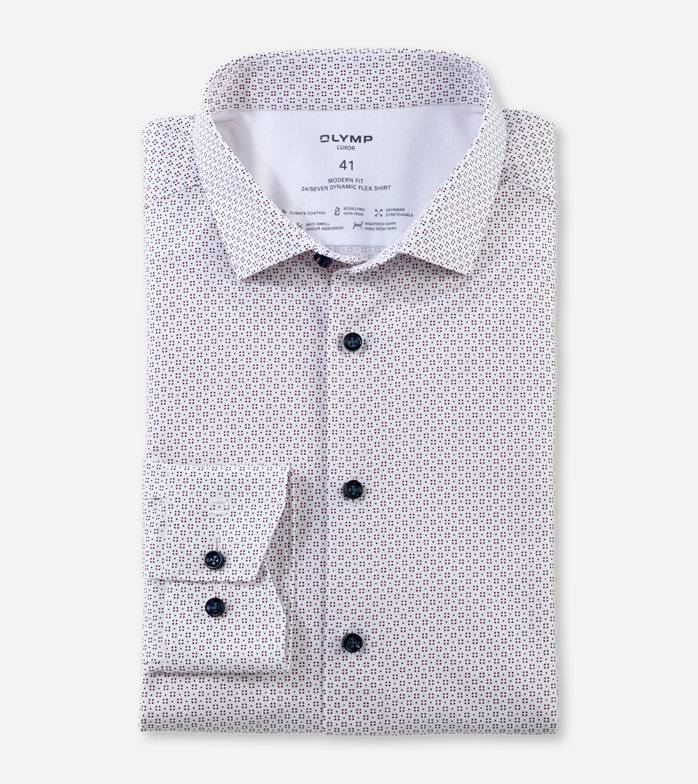 Oblymp Luxor 24/Seven, Businesshemd, modern fit, Modern Kent, Dunkelrot Oblymp Luxor 24/Seven, Businesshemd, modern fit, Modern Kent, Dunkelrot