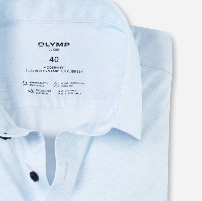Oblymp Luxor 24/Seven, Businesshemd, Modern Fit, New Kent, Bleu