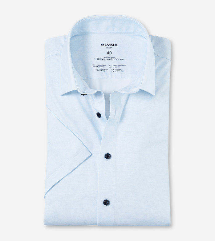 Oblymp Luxor 24/Seven, Businesshemd, modern fit, New Kent, Bleu