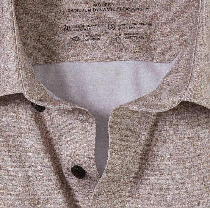 Oblymp Luxor 24/Seven, Businesshemd, Modern Fit, New Kent, Braun