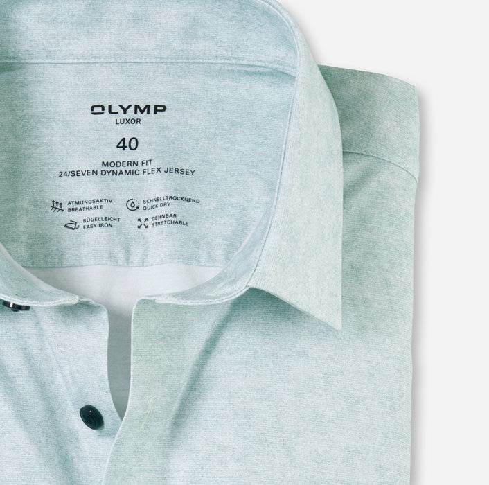 Oblymp Luxor 24/Seven, Businesshemd, Modern Fit, New Kent, Grün