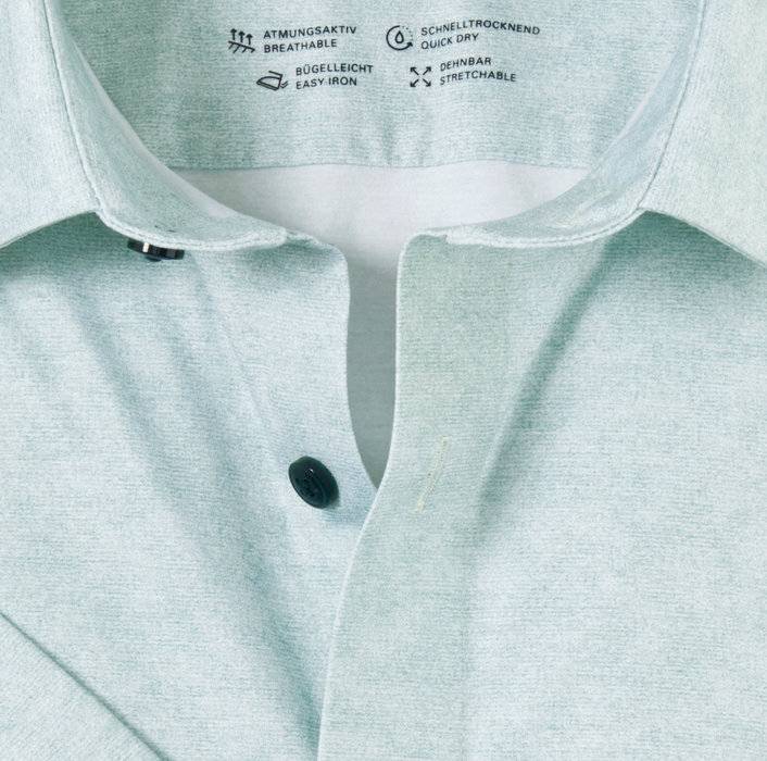 Oblymp Luxor 24/Seven, Businesshemd, Modern Fit, New Kent, Grün