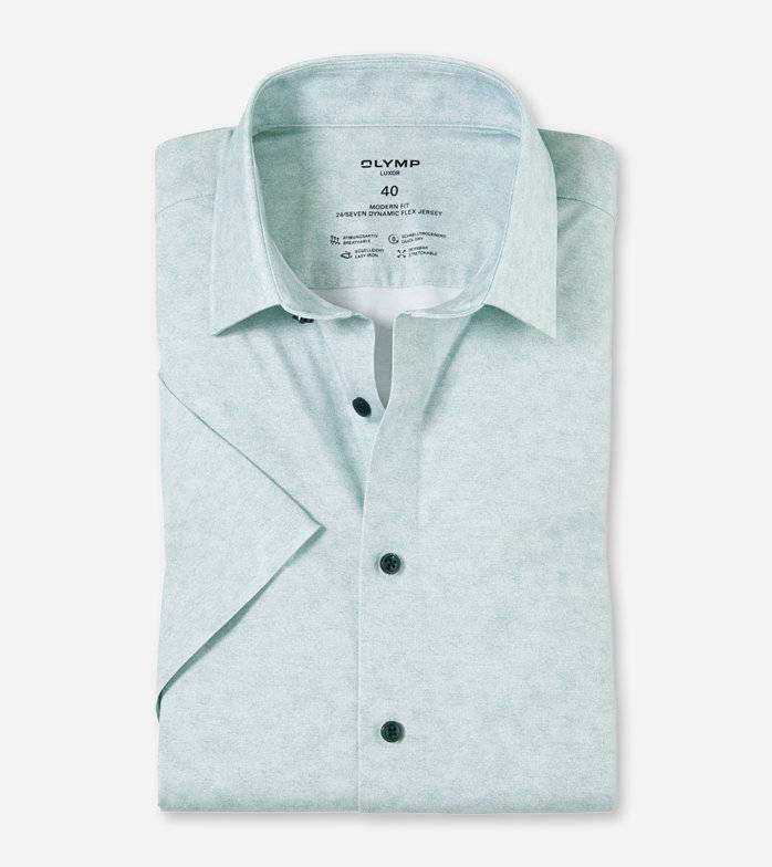 Oblymp Luxor 24/Seven, Businesshemd, modern fit, New Kent, Grün