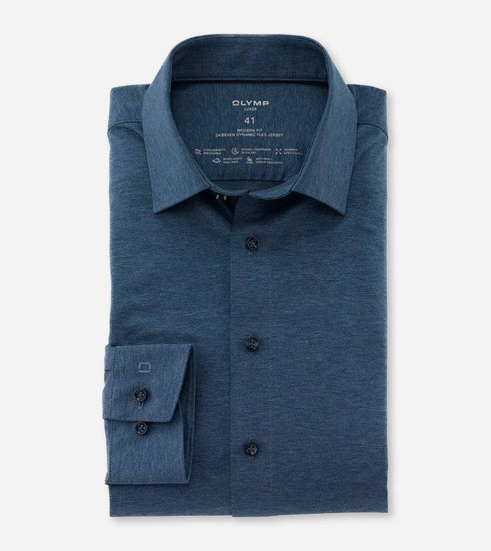 Oblymp Luxor 24/Seven, Businesshemd, modern fit, New Kent, Rauchblau Oblymp Luxor 24/Seven, Businesshemd, modern fit, New Kent, Rauchblau