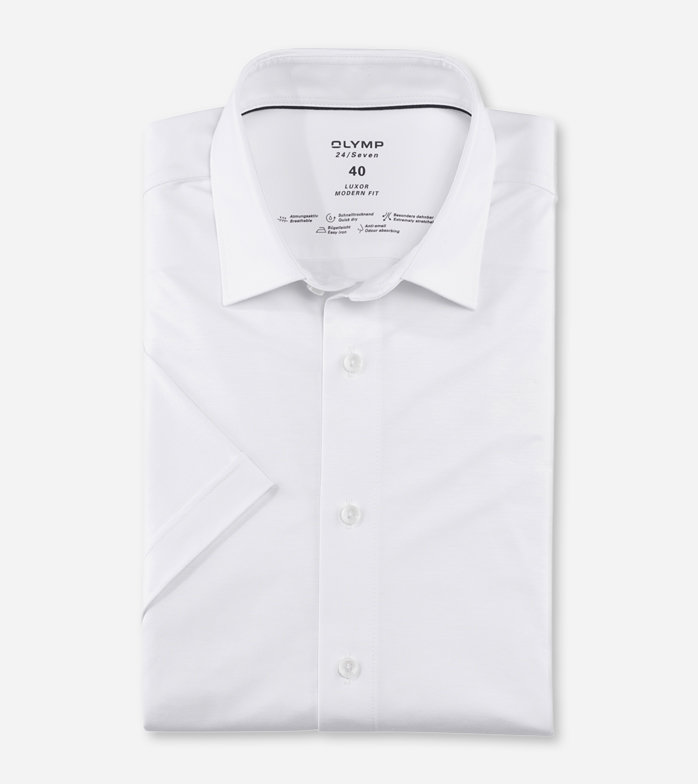 Oblymp Luxor 24/Seven, Businesshemd, modern fit, New Kent, Weiß