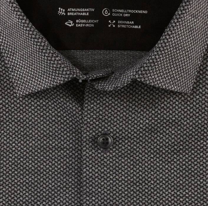 Oblymp Luxor 24/SevenBusinesshemd, Modern Fit, New Kent, Anthrazit