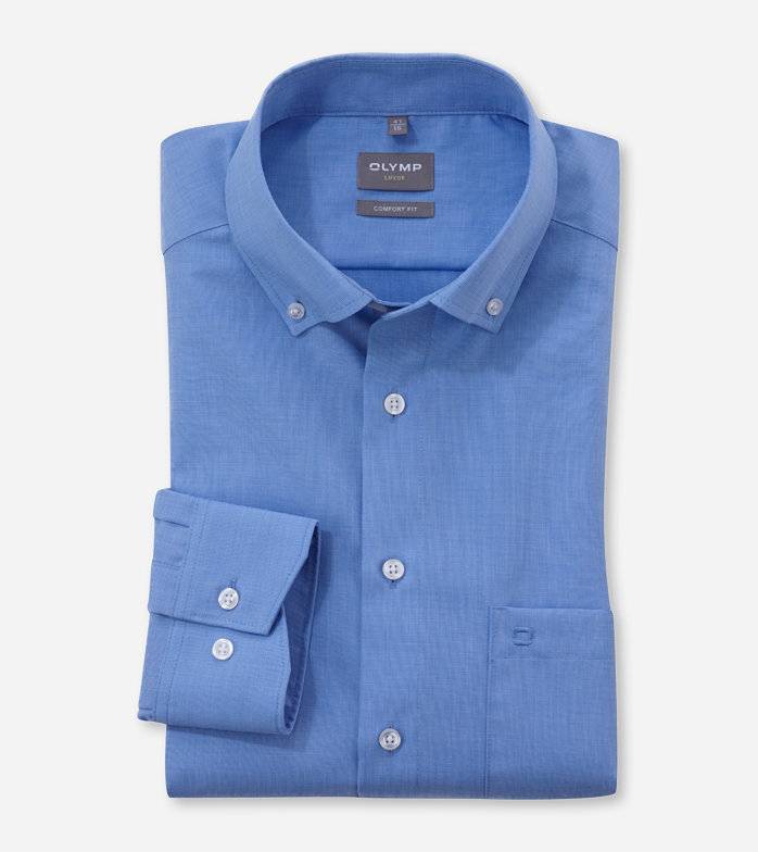 Oblymp Luxor, Businesshemd, comfort fit, Button-down, Blau