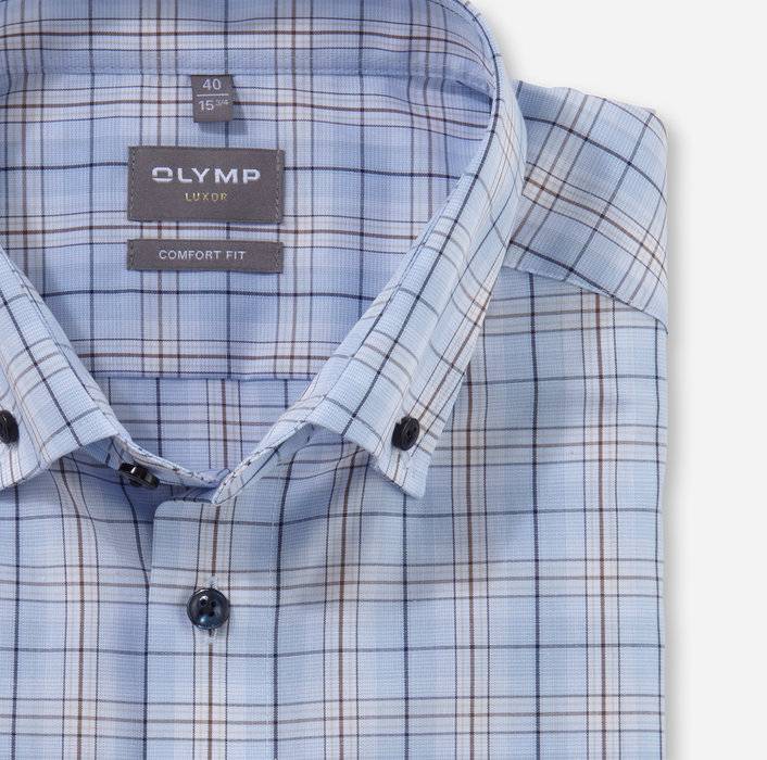 Oblymp Luxor, Businesshemd, Comfort Fit, Button-down, Bleu
