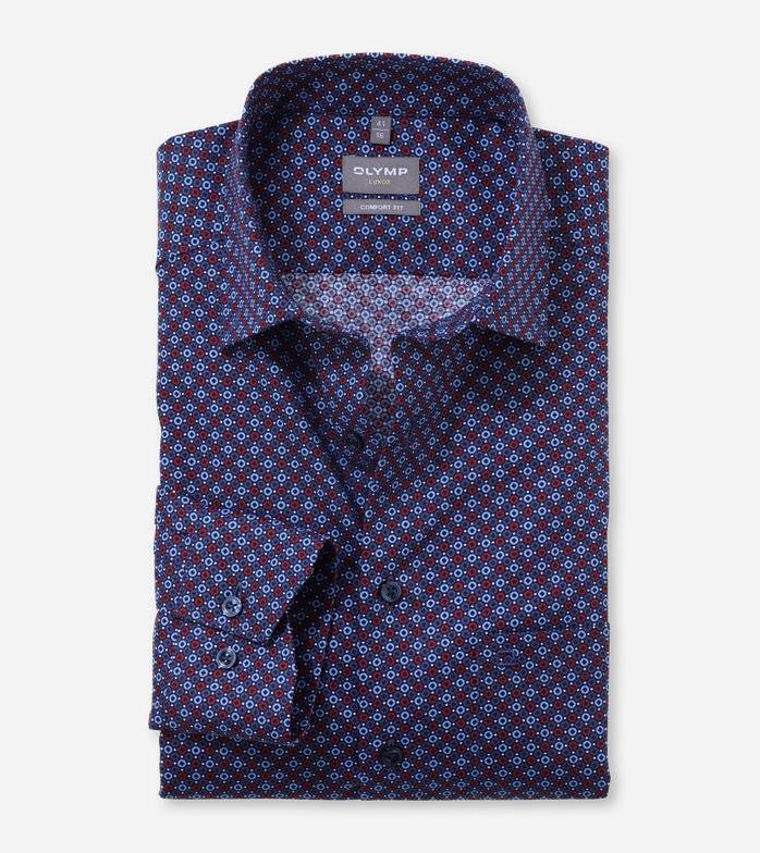 Oblymp Luxor, Businesshemd, comfort fit, Button-down, Rot