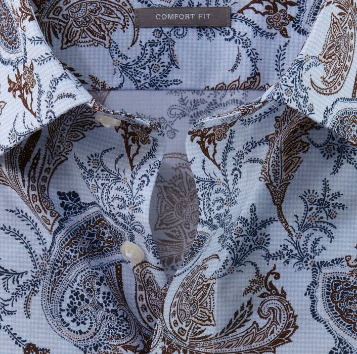 Oblymp Luxor, Businesshemd, Comfort Fit, New Kent, Bleu