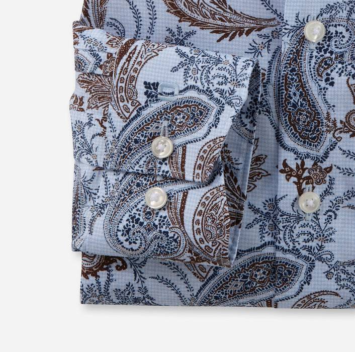 Oblymp Luxor, Businesshemd, Comfort Fit, New Kent, Bleu