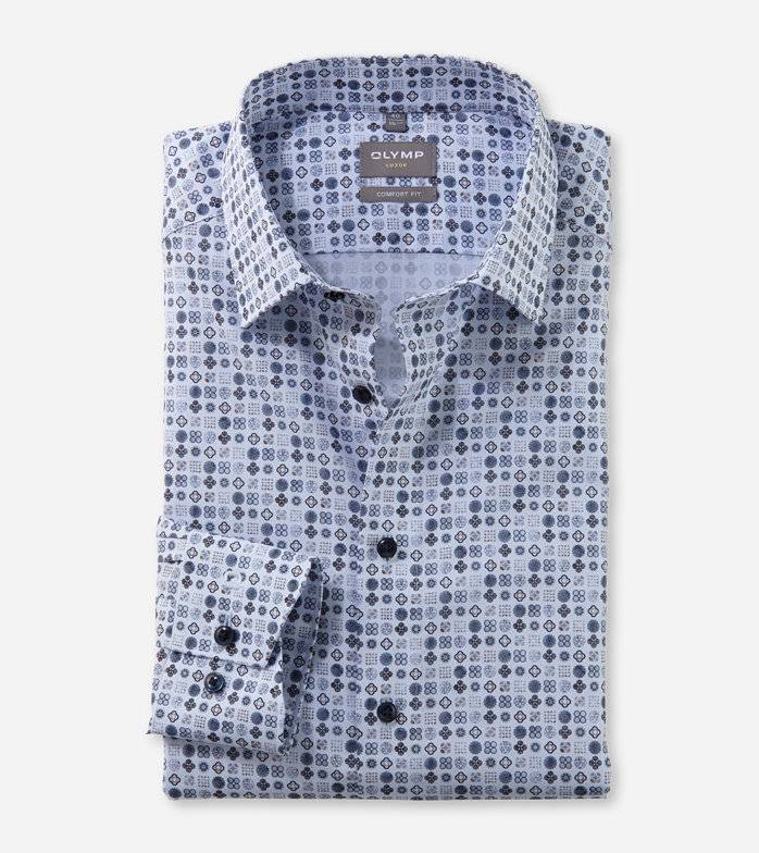 Oblymp Luxor, Businesshemd, comfort fit, New Kent, Bleu