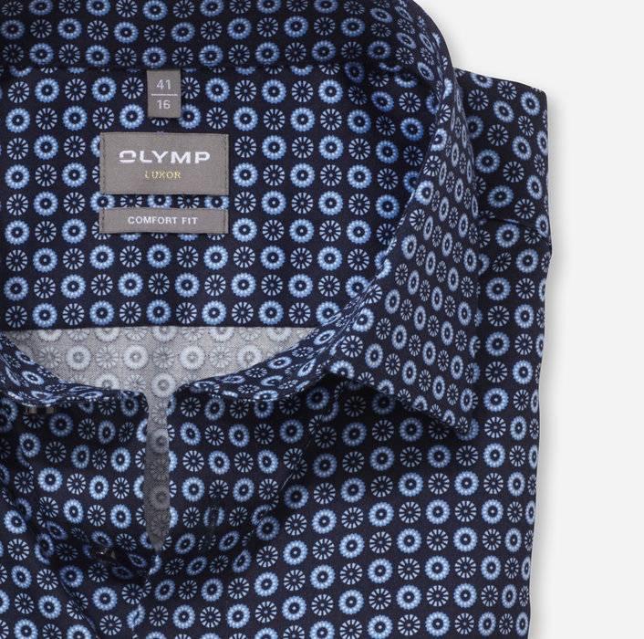 Oblymp Luxor, Businesshemd, Comfort Fit, New Kent, Bleu