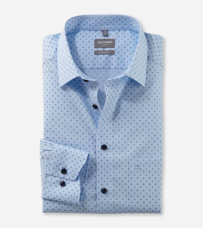 Oblymp Luxor, Businesshemd, comfort fit, New Kent, Bleu
