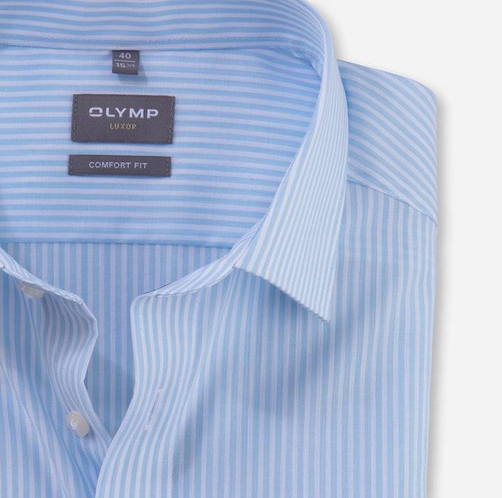 Oblymp Luxor, Businesshemd, Comfort Fit, New Kent, Bleu