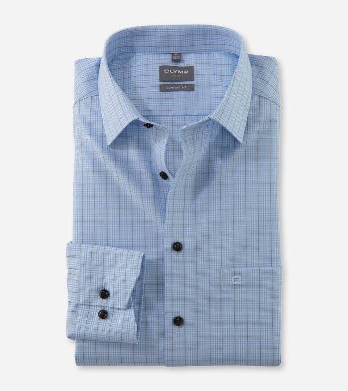 Oblymp Luxor, Businesshemd, comfort fit, New Kent, Bleu