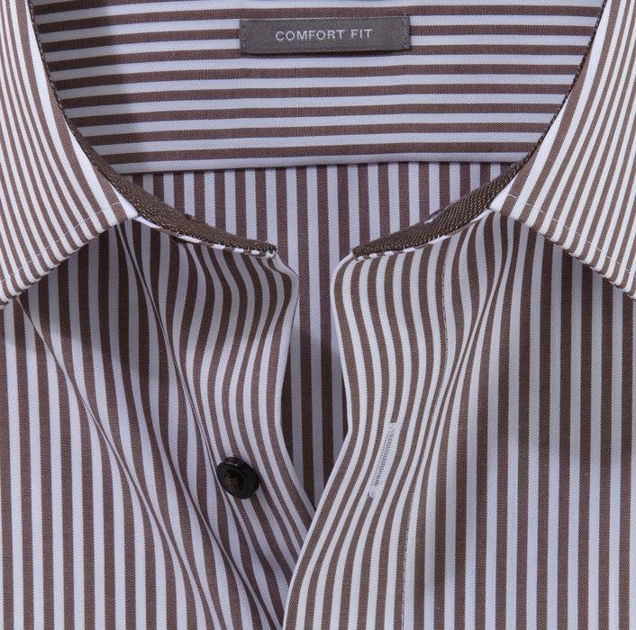 Oblymp Luxor, Businesshemd, Comfort Fit, New Kent, Braun