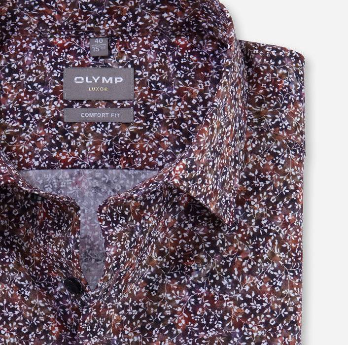 Oblymp Luxor, Businesshemd, Comfort Fit, New Kent, Pflaume