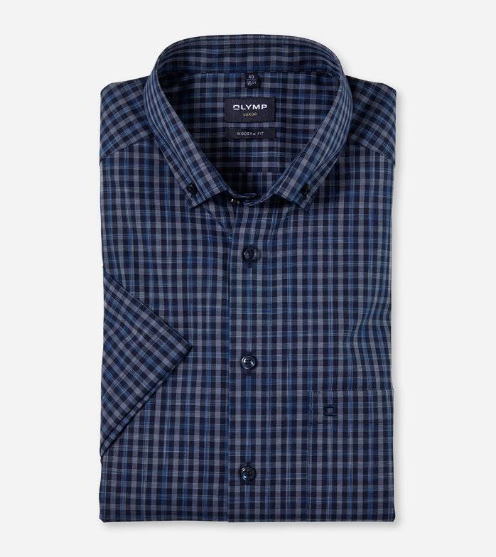 Oblymp Luxor, Businesshemd, modern fit, Button-down, Marine