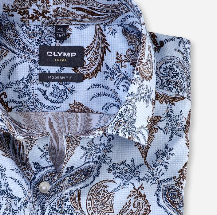 Oblymp Luxor, Businesshemd, Modern Fit, Global Kent, Bleu